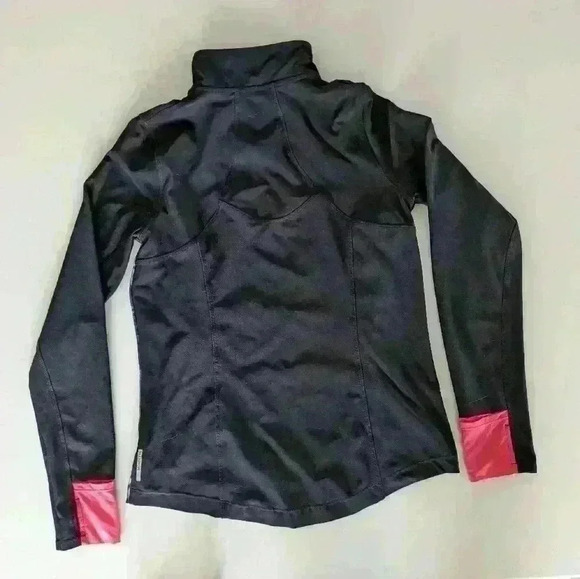 Mondetta, active jacket, vest, black, grey and pink, Sz small, thumbs holes - Picture 5 of 9
